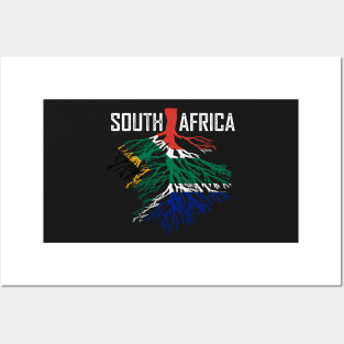 South Africa Roots South African Flag Gift Posters and Art